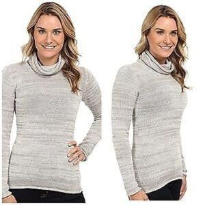 Columbia Womens Gray Melange Turtleneck Long Sleeve Slim Fit Pullover Sweater M